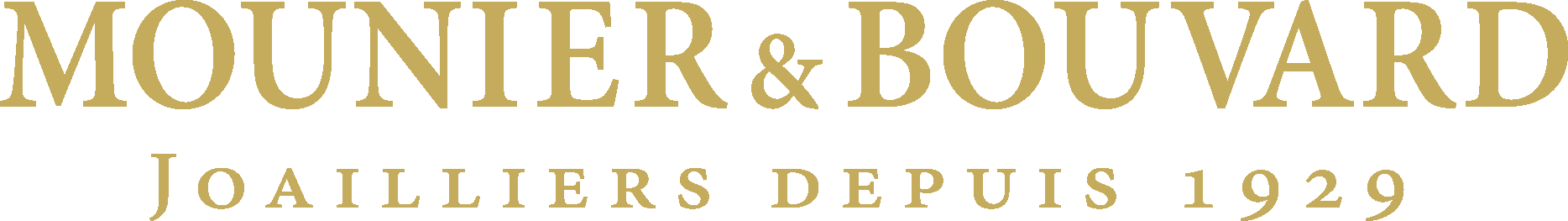 Logo Mounier Bouvard blanc or