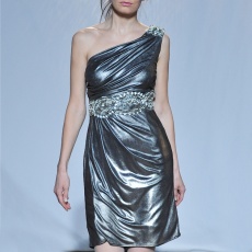 Short  silver jersey dress