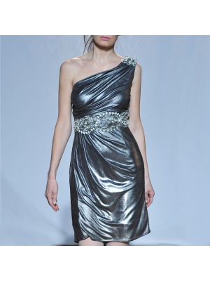 Short  silver jersey dress